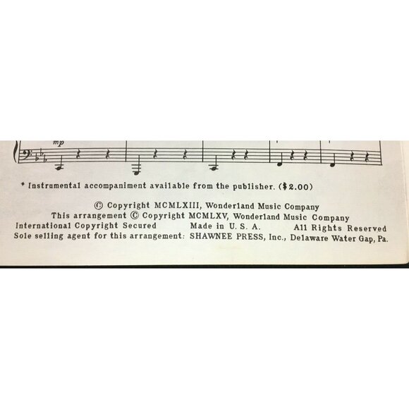 Sheet Music "I. Chim Chim Cher-ee" From Mary Poppins ©1963Walt Disney Production - Picture 6 of 6